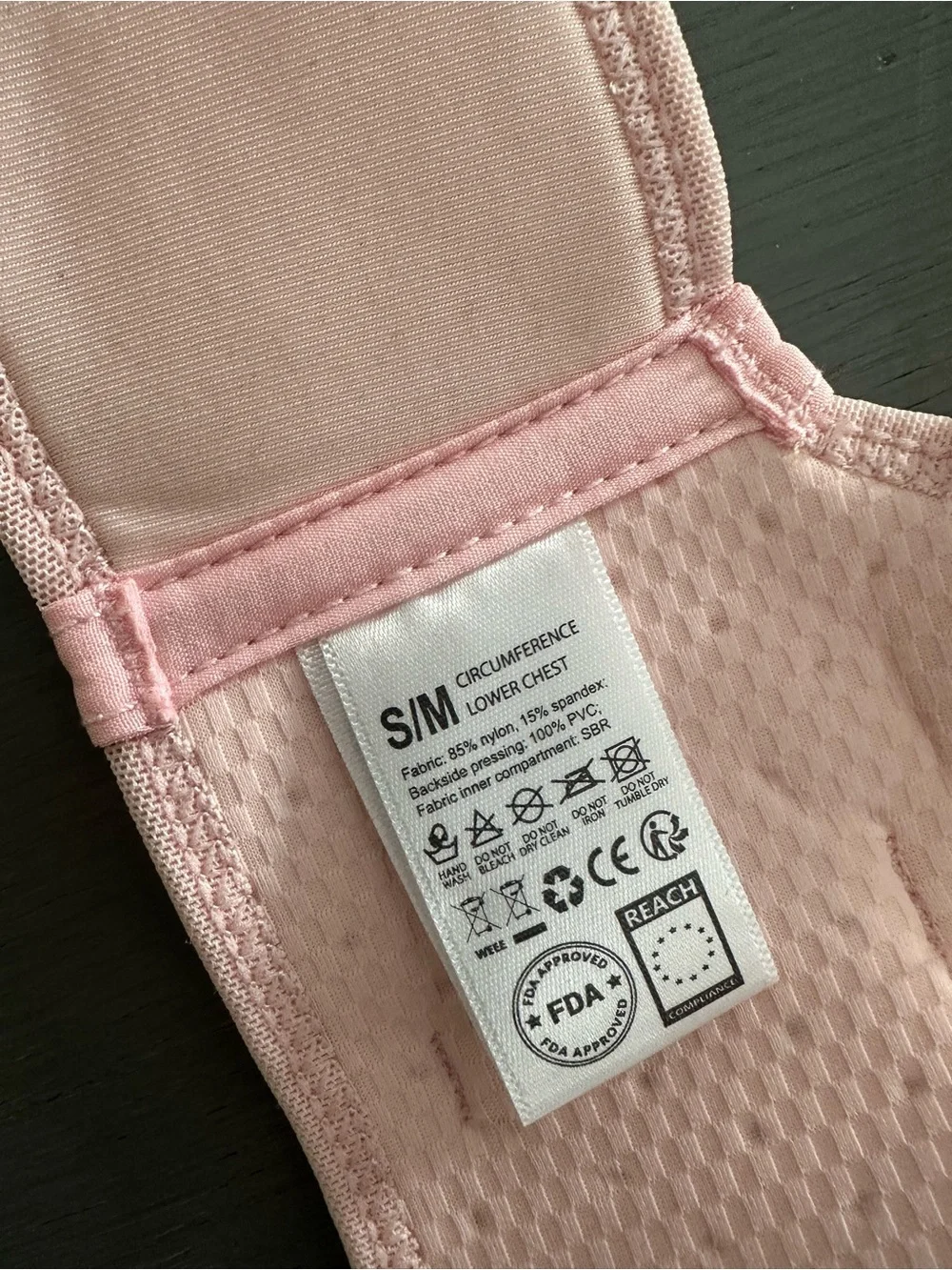 Never Used Vicorrect Pink Posture Corrector Back Brace Adjustable S/M